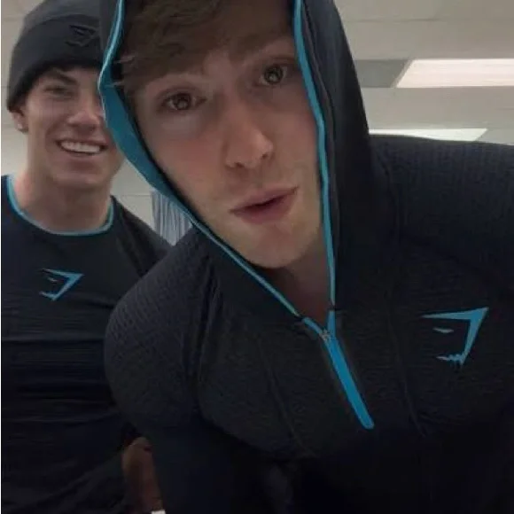 Gymshark | Shirts | Gymshark Onyx V Black Blue 216 Original David